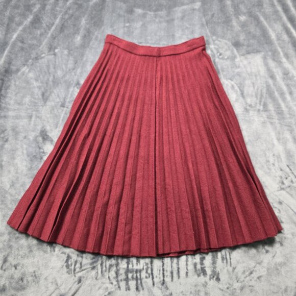 Vintage St John Neiman Marcus Sweater Skirt Womens Medium Red Knit 2 Piece 80s - Picture 10 of 16